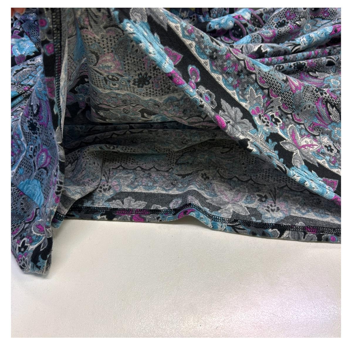 4L表起毛　エレガント花柄プリント　BIGチュニック