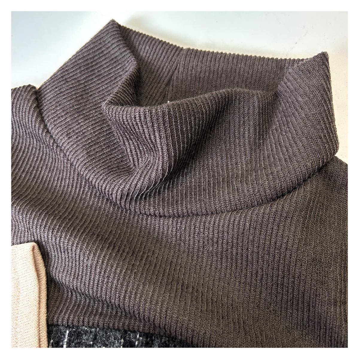 3Lお買い得4枚アソートレース切替え　タートルネック　ゆったりチュニック