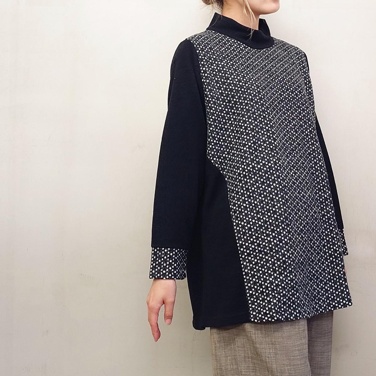 3Lお買い得4枚アソートレース切替え　タートルネック　ゆったりチュニック