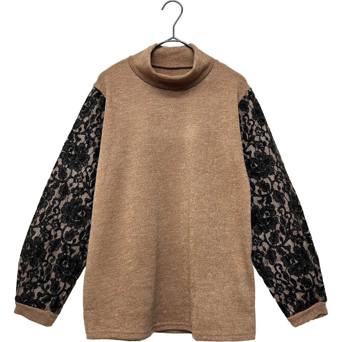 3Lお買い得4枚アソートレース切替え　ボトルネック　カットソー