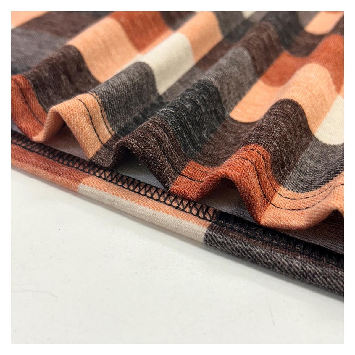 3L春物　チェック柄プリント　BIGチュニック