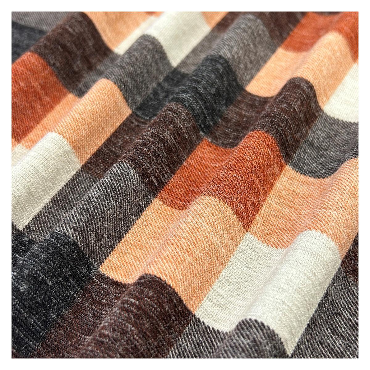 3L春物　チェック柄プリント　BIGチュニック