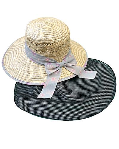 婦人 麦わら帽子DX 日よけ付