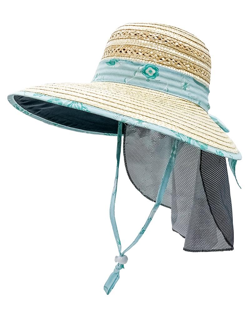 婦人 麦わら帽子DX 日よけ付