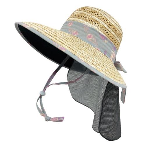 婦人 麦わら帽子DX 日よけ付