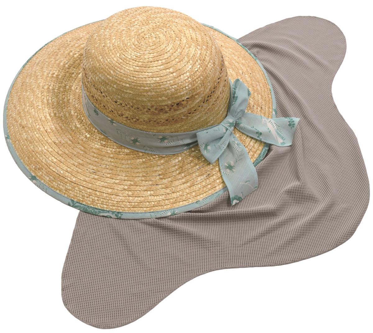 婦人　麦わら帽子DX　冷感タレ付き