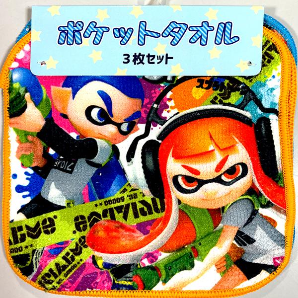 ミニタオル スプラトゥーン 3枚セット 520974 タオルハンカチ