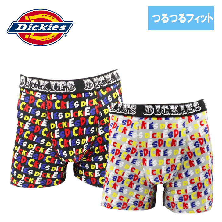 Dickies メンズ ボクサーパンツ　フィット　英字ロゴ　つるつる　単品　前閉じ　ディッキーズ