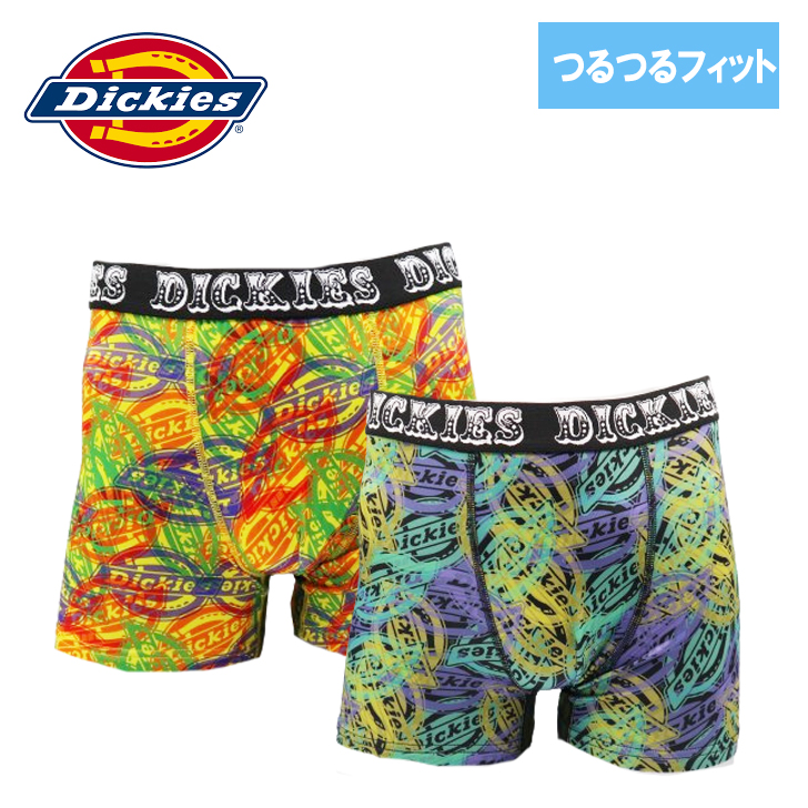 Dickies メンズ ボクサーパンツ　フィット　総柄ロゴ　つるつる　単品　前閉じ　ディッキーズ