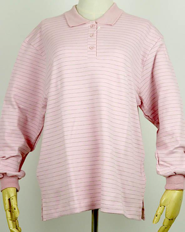 ＬＬ寸40スムースカスリ長袖ポロ