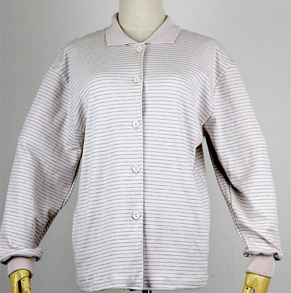 40スムースカスリ長袖ポロカーデ