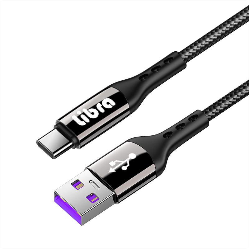 【5個セット】Libra 出力が見える！液晶付きケーブル　USB to TYPE-C　65W対応