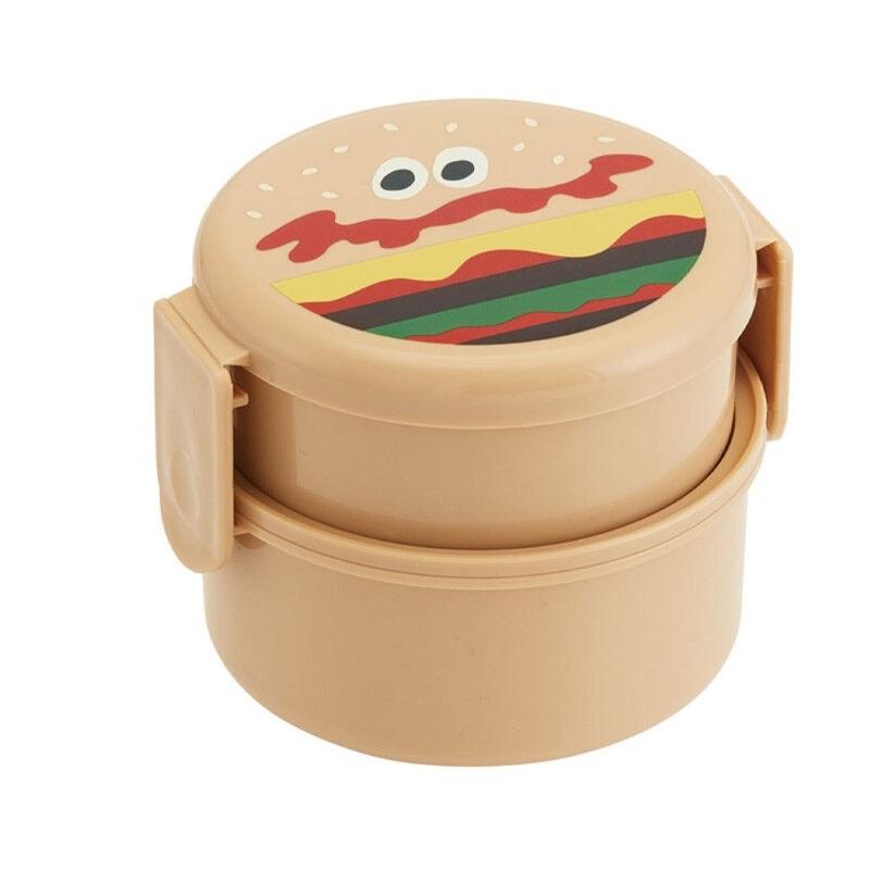 丸型ランチボックス２段  バーガーコンクス／ONWR1_509834