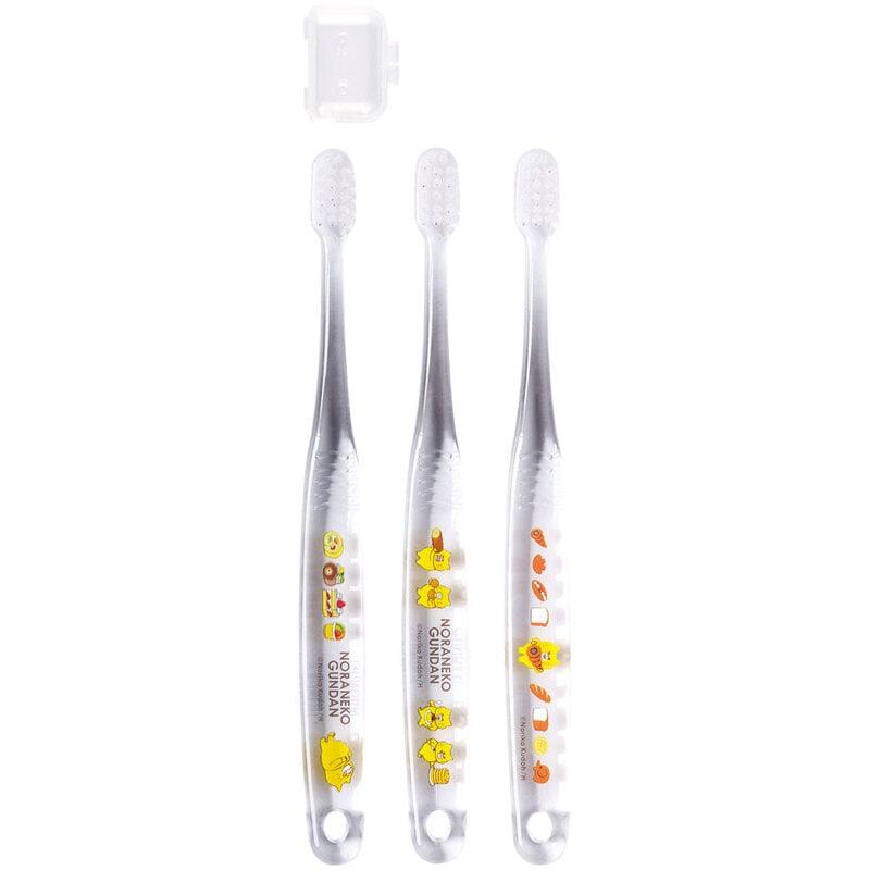 クリア歯ブラシ３本セット  ノラネコぐんだん／TBCR5T_640186