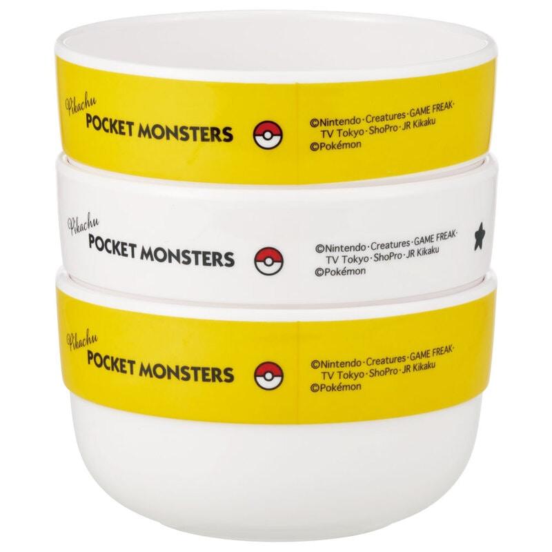 メラミンスナックボウル３Ｐ  ピカチュウフェイス２３MSM4639289