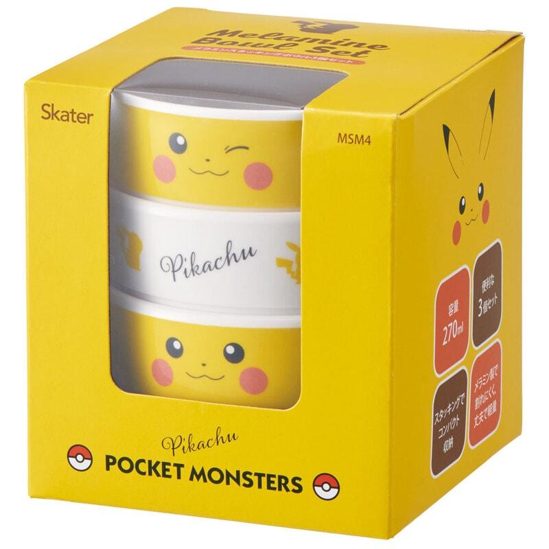 メラミンスナックボウル３Ｐ  ピカチュウフェイス２３MSM4639289