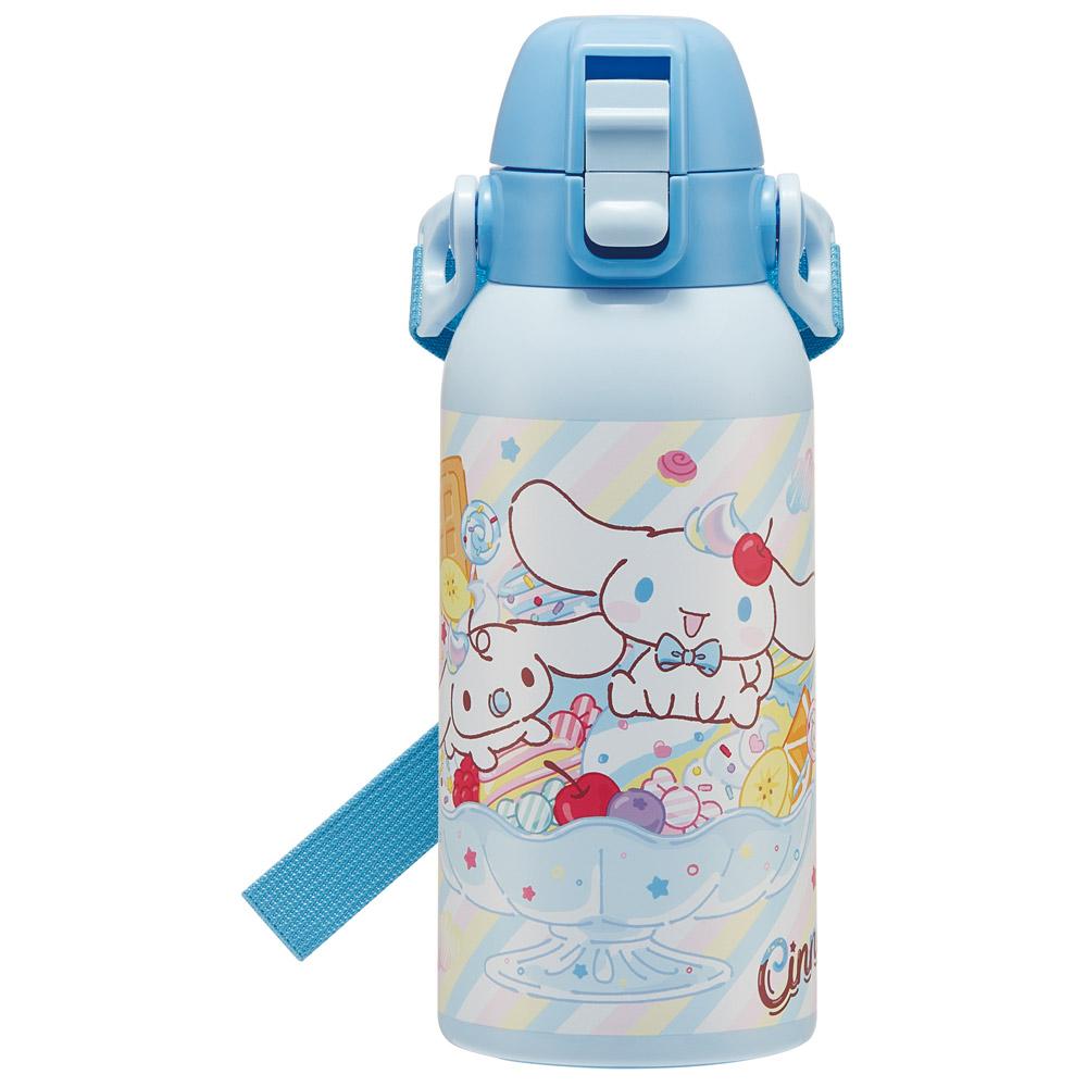 ショルダーベルト付ダイレクトステンレスボトル 600ml 【シナモロール Fancy Snacks