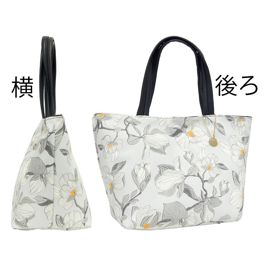ミセス 花柄　リバーシブル トート  手提げ バッグ かばん