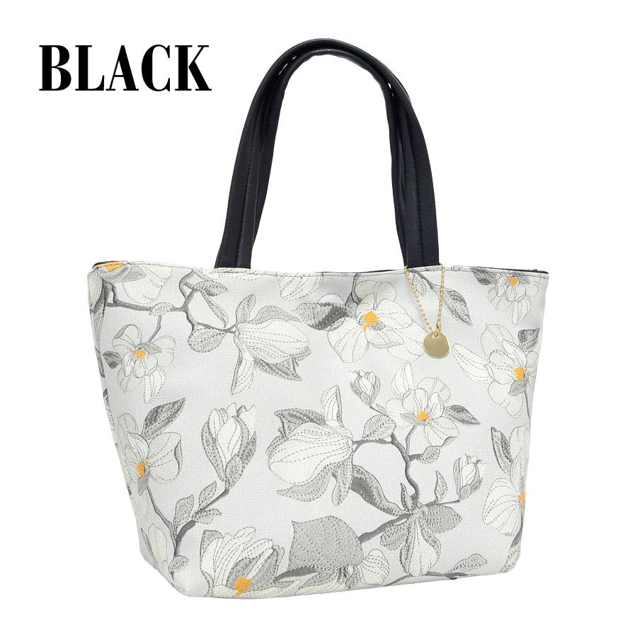 ミセス 花柄　リバーシブル トート  手提げ バッグ かばん