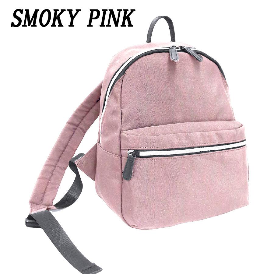 多機能 軽量 リュック カジュアルバッグ　スモーキーピンク　グレー　ブラック