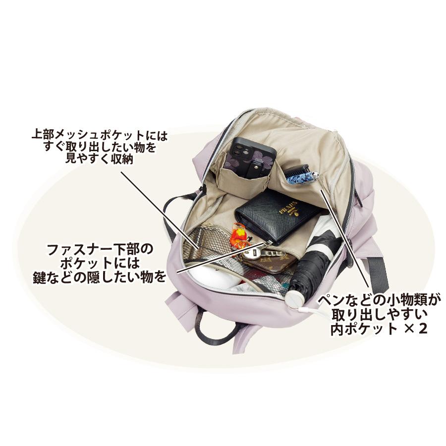 多機能 軽量 リュック カジュアルバッグ　スモーキーピンク　グレー　ブラック