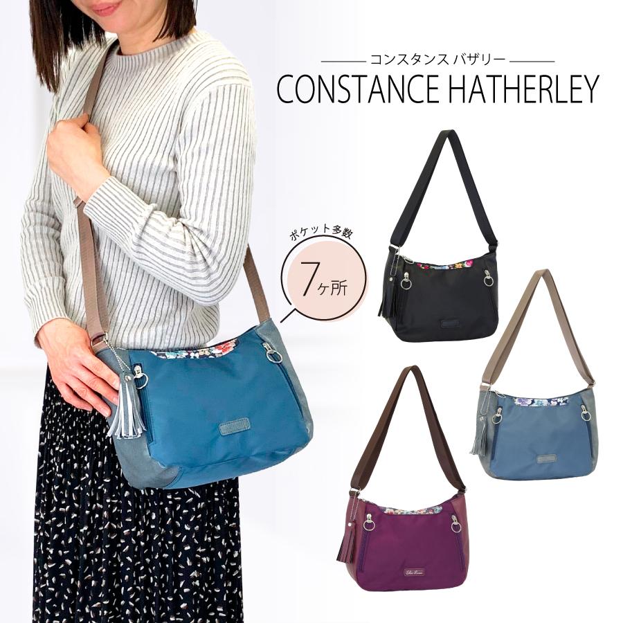 ミセス バッグ ショルダー トート 花柄 軽量 ブラック ブルー パープル