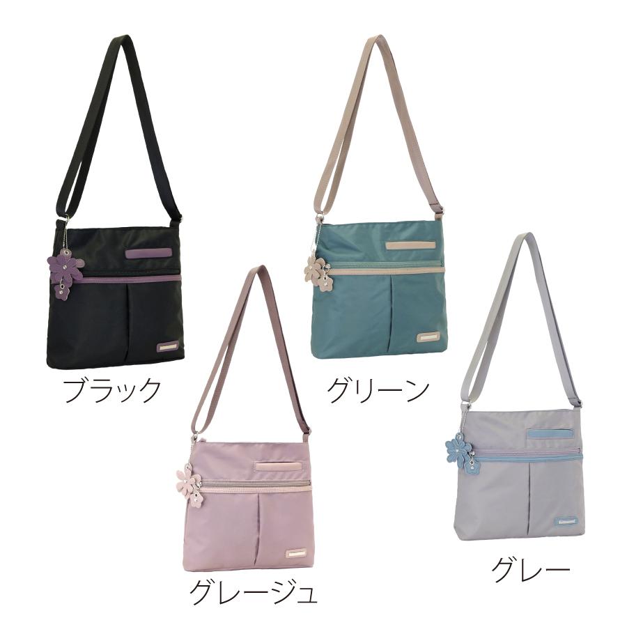 ミセス バッグ ショルダー トート 花 軽量 ブラック グレー グリーン グレージュ