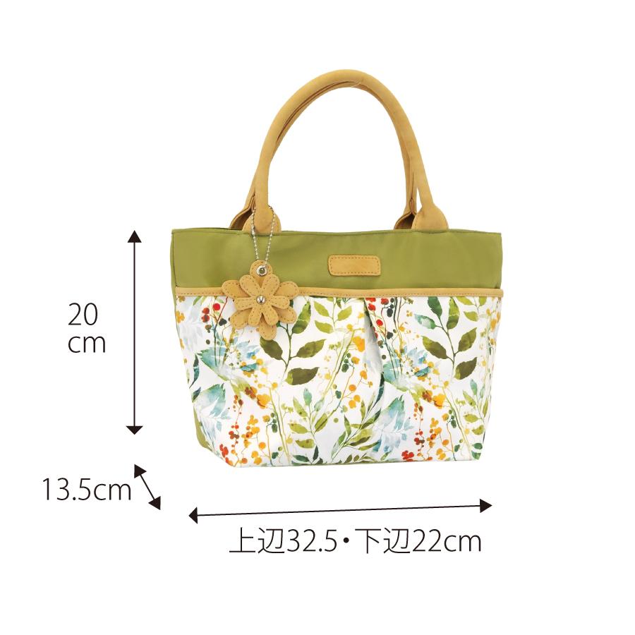 ミセス  トート バッグ  ショルダー 花柄 春 フラワー ピンク パープル グリーン