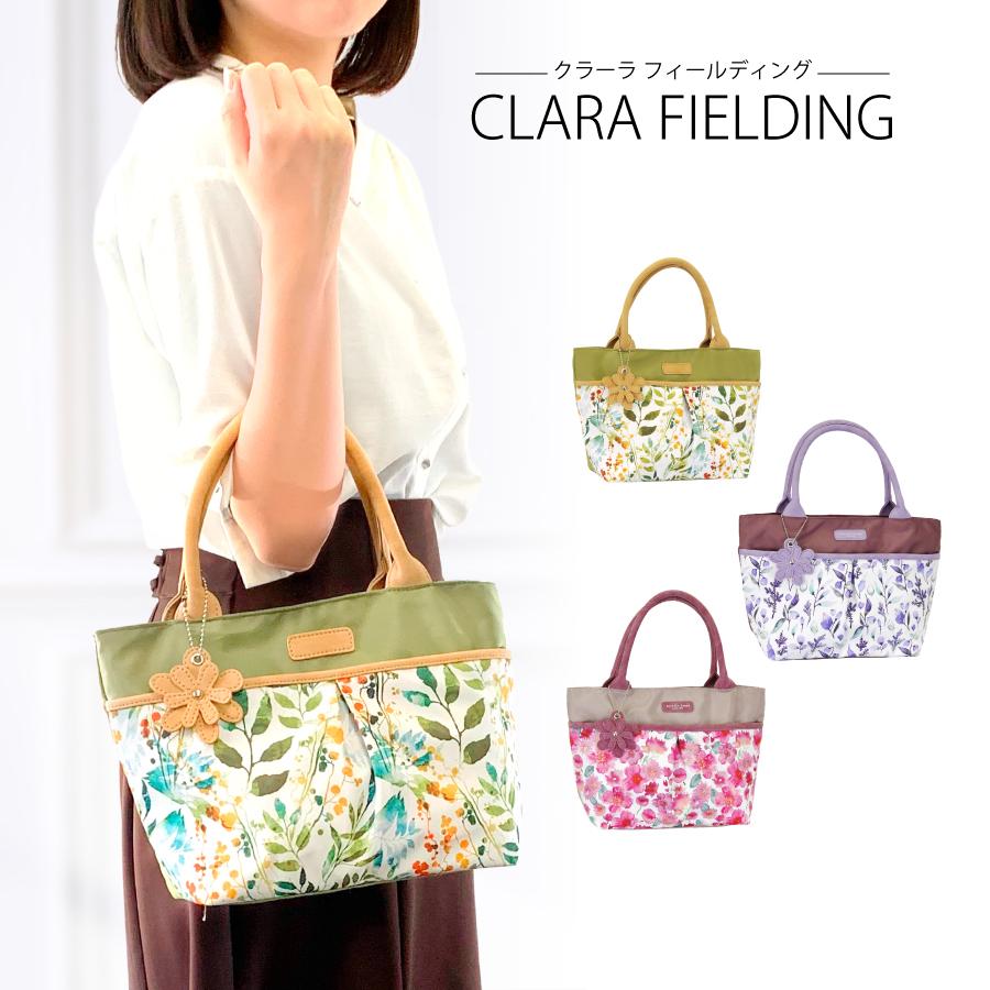 ミセス  トート バッグ  ショルダー 花柄 春 フラワー ピンク パープル グリーン