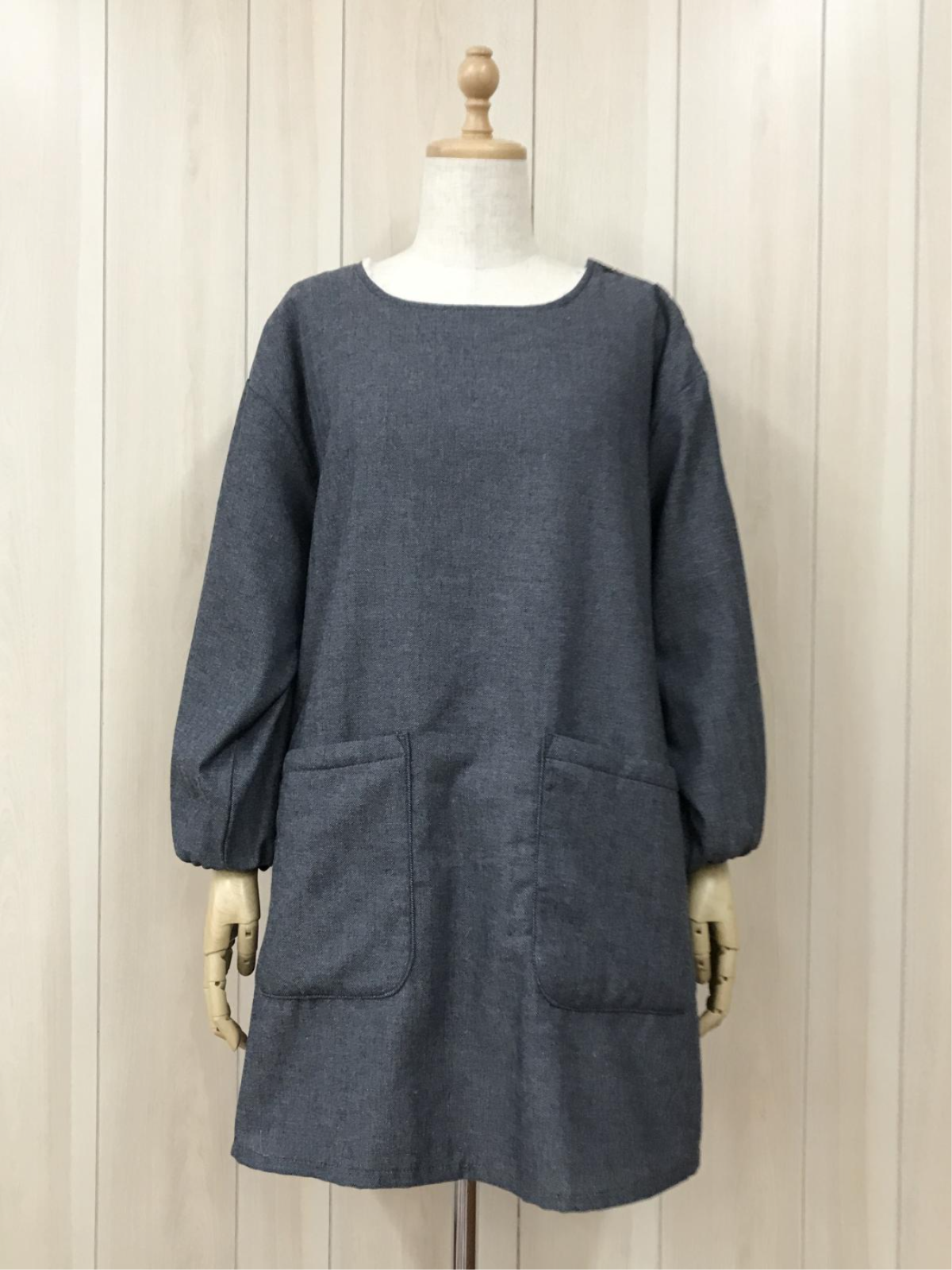 割烹着 デニム風裏ボア　カッポー　アニマル