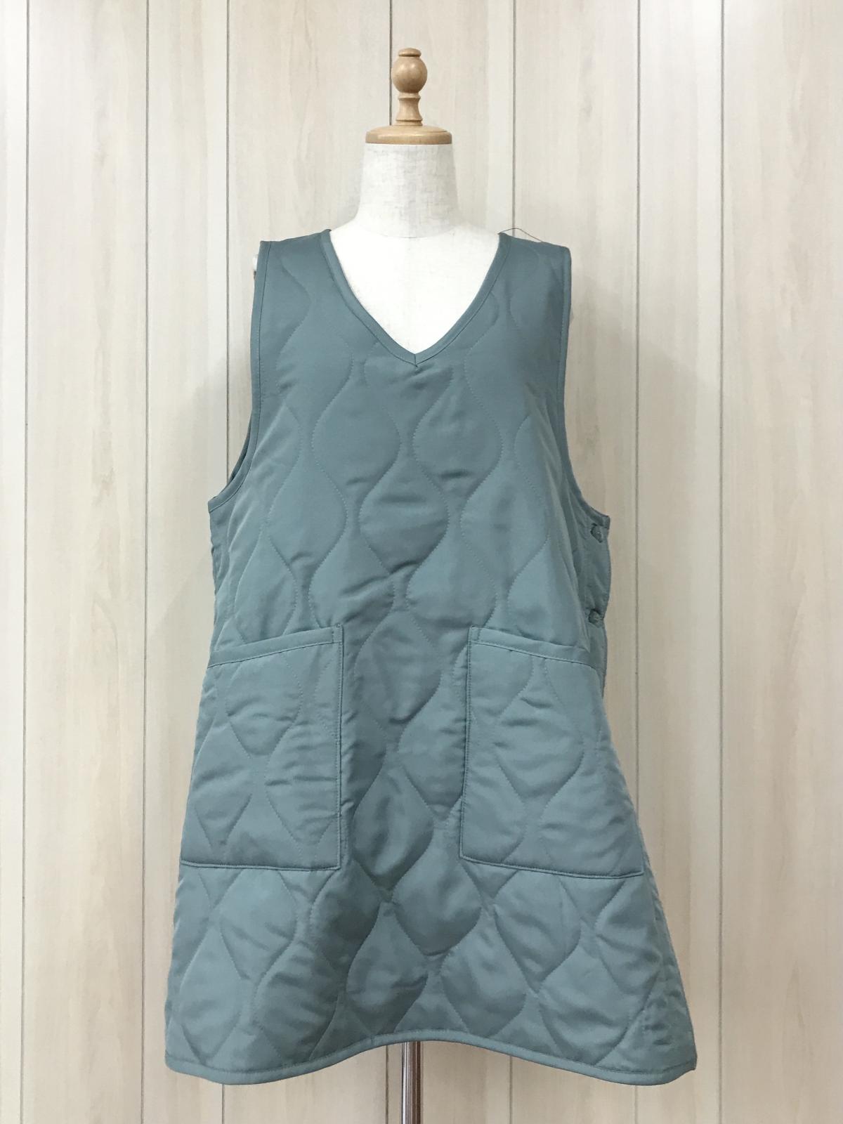 ポプリン裏ボアキルト　エプロン