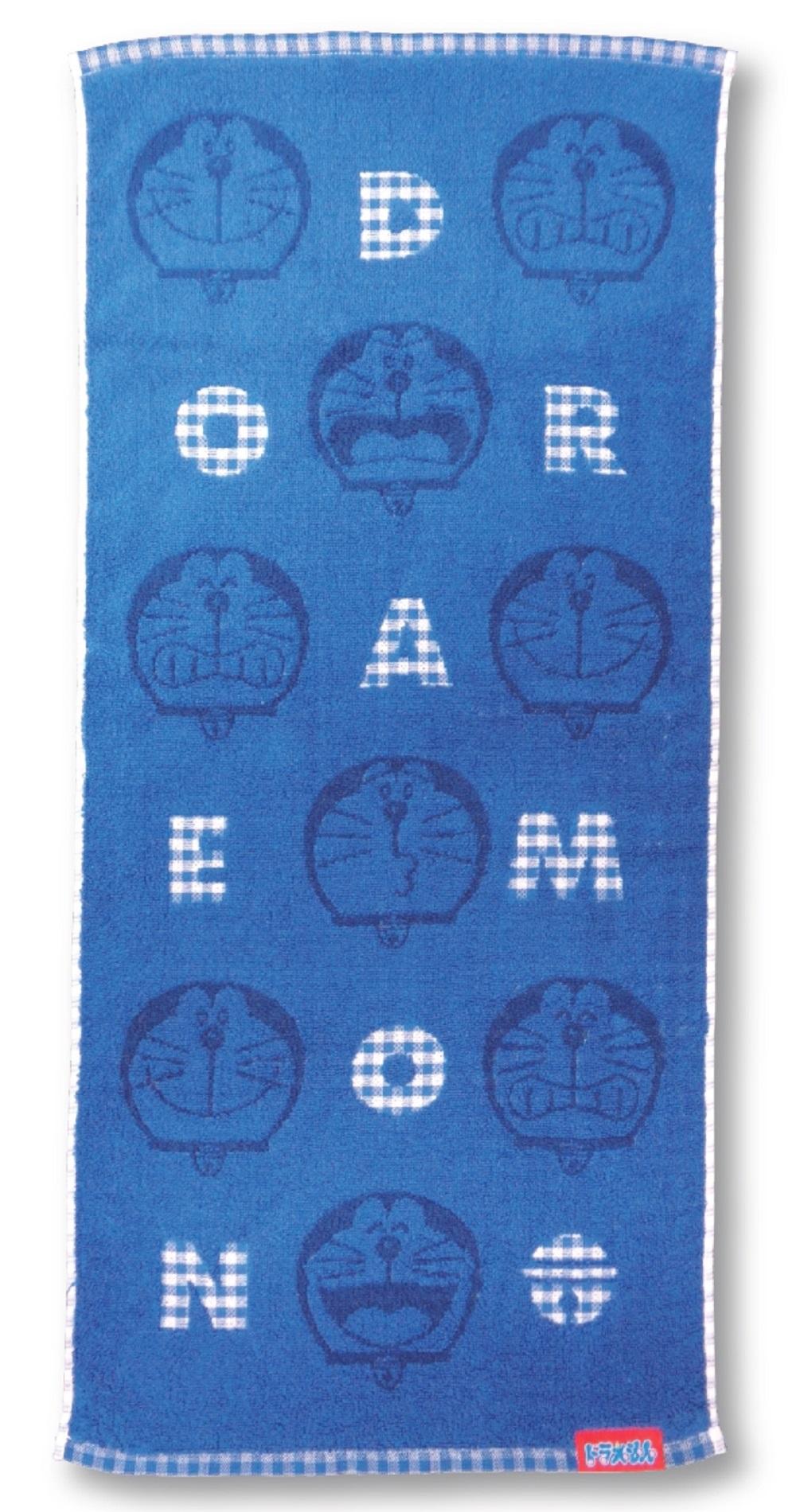 ドラえもんギンガム　フェイスタオル