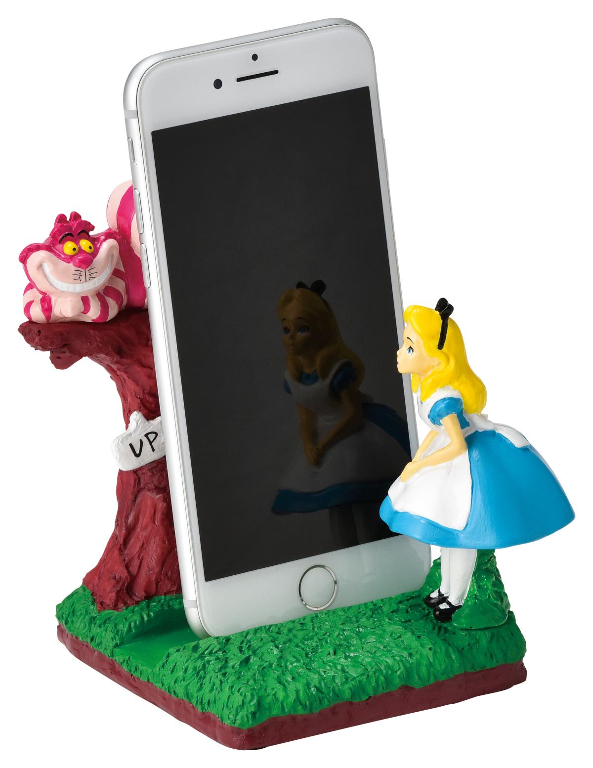 ディズニー　スマホスタンド（アリス＆チェシャ猫）　不思議の国のアリス