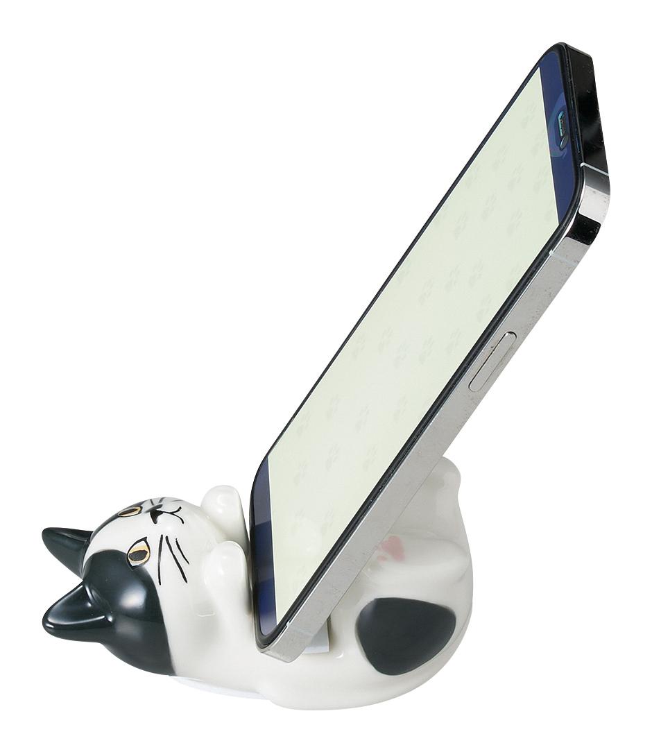 スマホスタンド　猫　ハチワレ　スコティッシュ　エキゾチック　ペルシャ　クロ