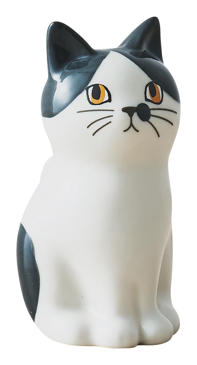 フラワー＆ペンスタンド仔猫 ハチワレ スコティッシュ クロ