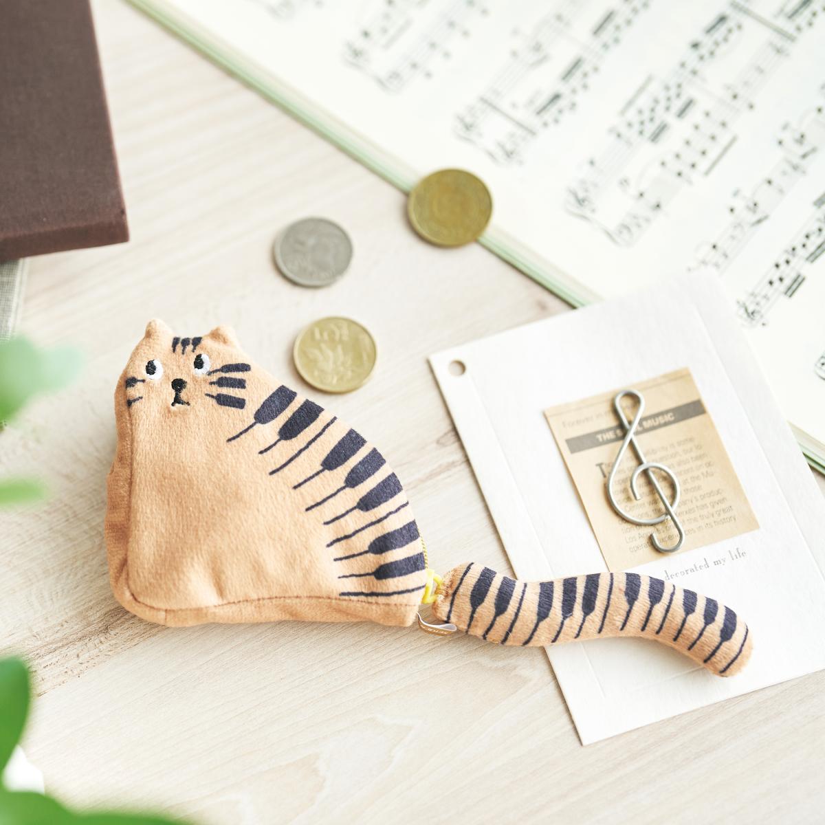 ミニケース（TABBY'S MUSIC） 猫 トラネコ 鍵盤 ピアノ