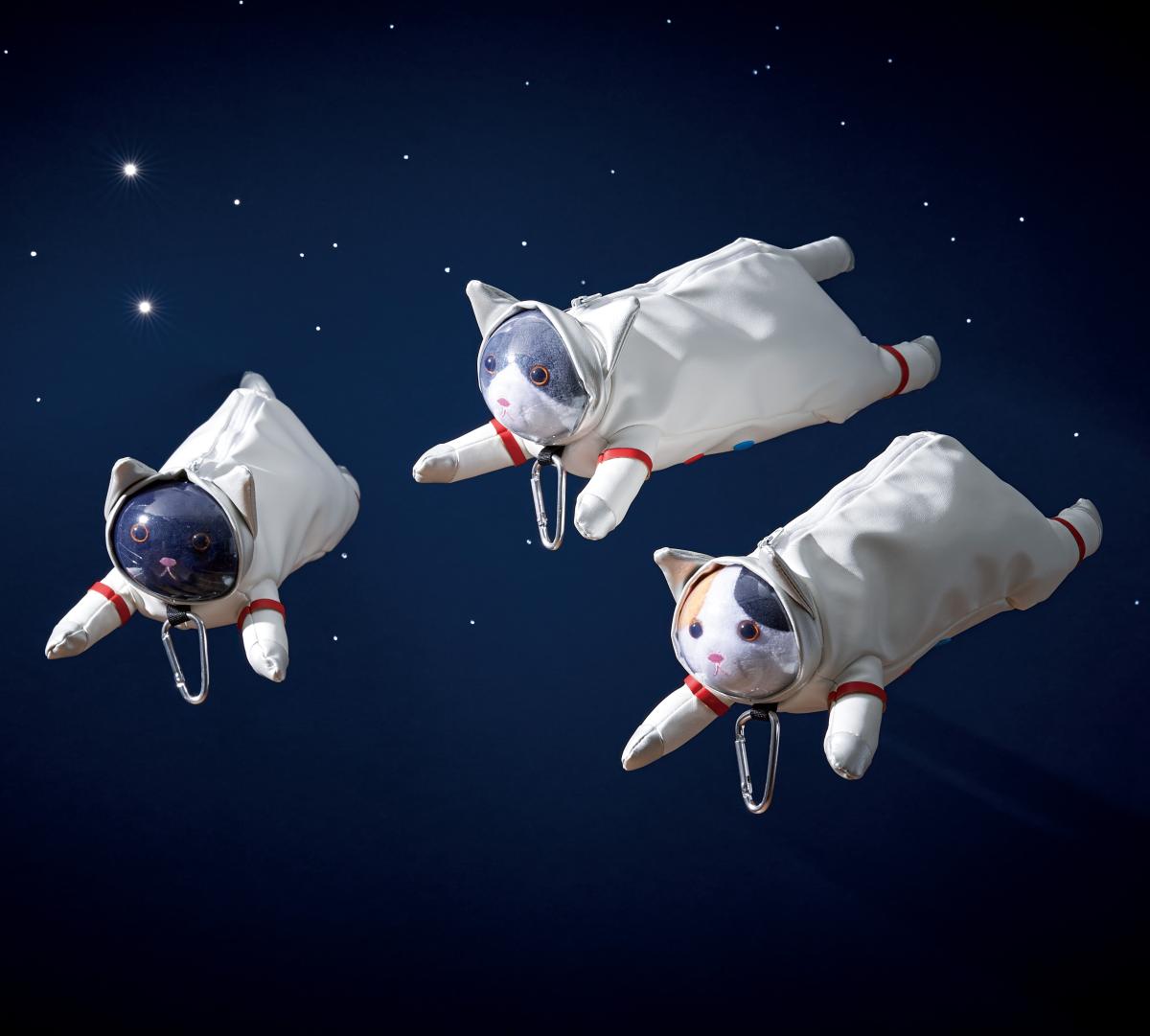 ペンケース アストロキャット クロ ハチワレ ミケ 宇宙 猫