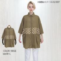 ドット切替5分袖シャツ