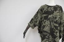 アートプリントドルマン開きチュニック