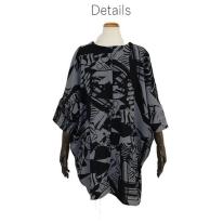 アートプリントドルマン開きチュニック