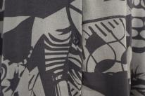 アートプリントドルマン開きチュニック