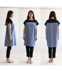 ダンガリー切替チュニック