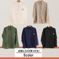 カラフルボタンブラウス