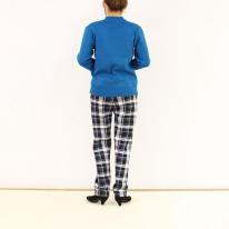 裏シャギーチェックプリントパンツ LLサイズ