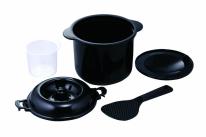 CK-003 電子レンジ専用炊飯器紀州備長炭配合 ちびくろちゃん 2合炊き