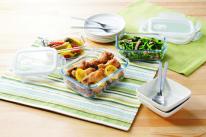 HO-07 Home Meal -ホームミール-耐熱ガラス保存容器 蒸気弁付き長方形 600ml