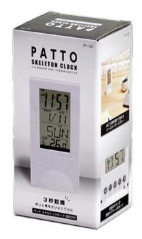  PT-03 PATTO -パット-スケルトンクロック 温度計付