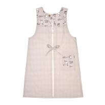 ネコまるけ　釦リボンあきエプロン（ねこ　ネコ　猫）