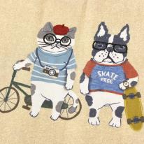 アニマルモード　後釦リボンあきエプロン（ねこ　ネコ　猫）