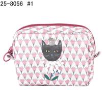 パーラーすずらん堂　みつまめプリンセスのサテンプリント　ポーチ（ねこ　ネコ　猫）